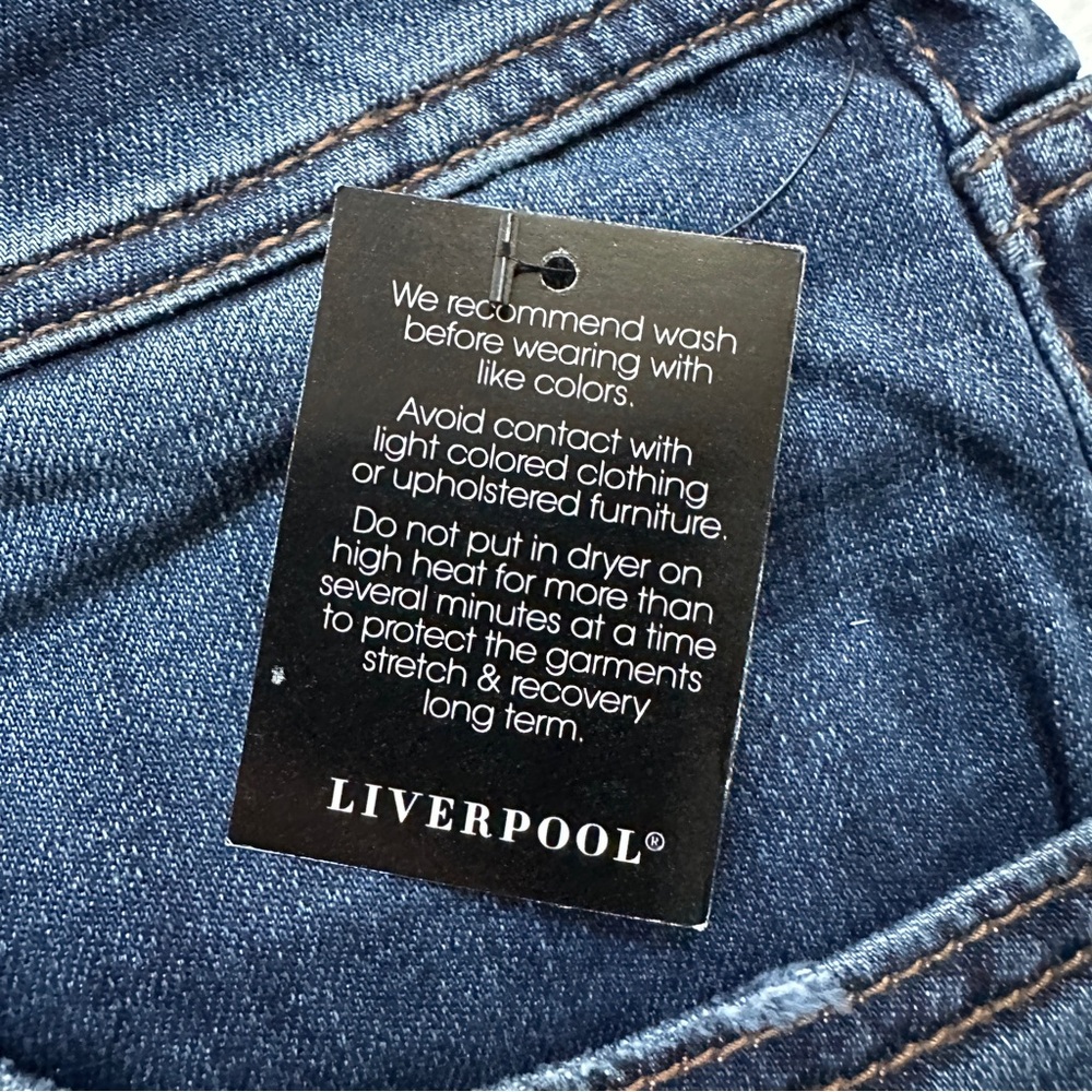 Liverpool Men’s Relaxed Straight Fit Jeans Size 33x30 Dark Blue NWT - Picture 5 of 9